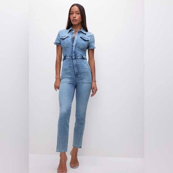 Good American Pants - Good American FIT FOR SUCCESS Denim Jumpsuit